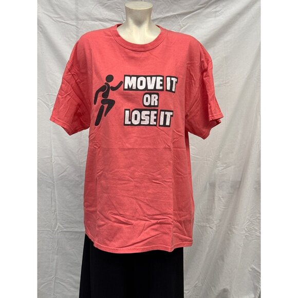Gildan Adult Pink Move It or Lose It Graphic Tee Size XL Cotton Short Sleeve - Picture 1 of 8